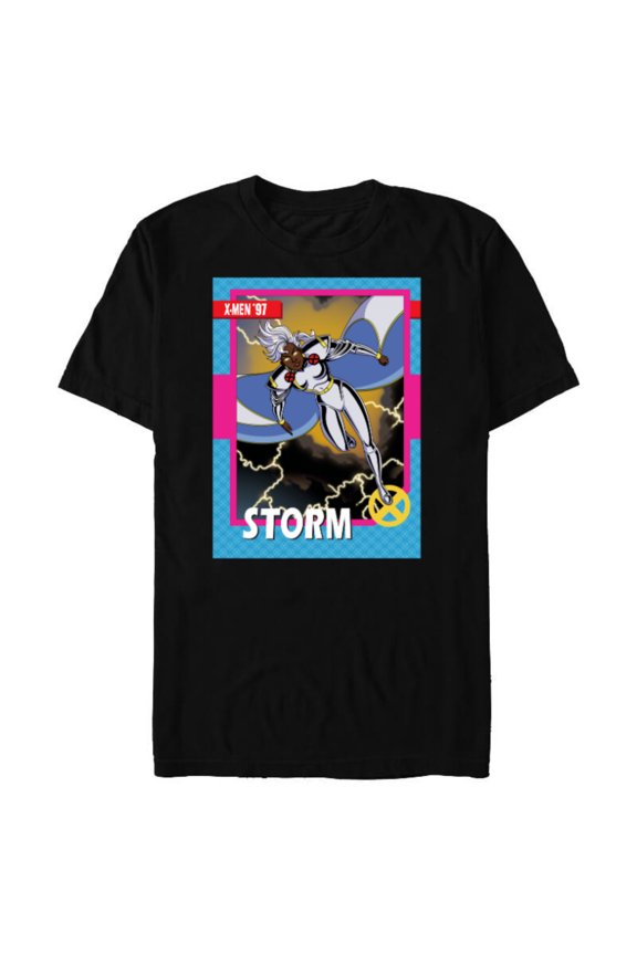Studios X-Men ’97 Storm Retro Trading Card- Short Sleeve Blended T-Shirt for Adults - Customized-Black