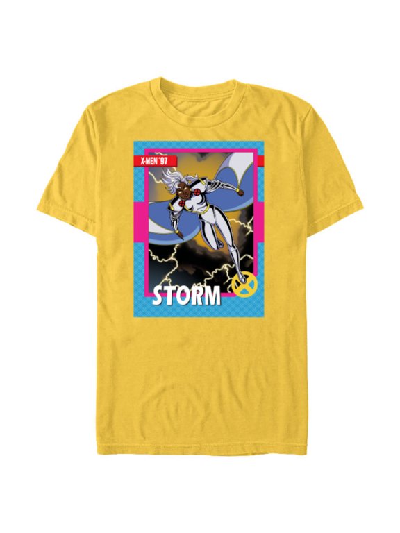 Studios X-Men ’97 Storm Retro Trading Card- Short Sleeve Blended T-Shirt for Adults - Customized-Yellow