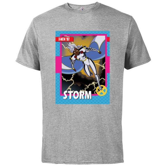 Marvel Studios X-Men ’97 Storm Retro Trading Card- Short Sleeve Cotton T-Shirt for Adults - Customized-Athletic Heather