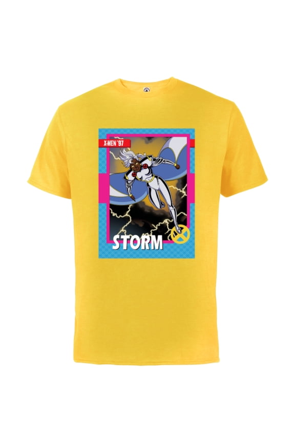 Studios X-Men ’97 Storm Retro Trading Card- Short Sleeve Cotton T-Shirt for Adults - Customized-Yellow