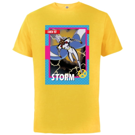 Marvel Studios X-Men ’97 Storm Retro Trading Card- Short Sleeve Cotton T-Shirt for Adults - Customized-Yellow