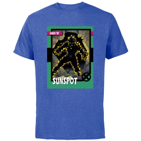 Marvel Studios X-Men ’97 Sunspot Retro Trading Card- Short Sleeve Cotton T-Shirt for Adults - Customized-Royal Heather