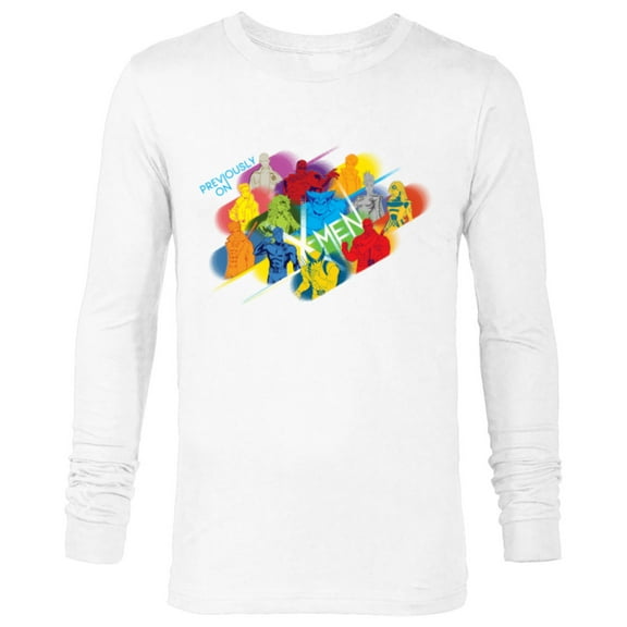 Marvel Studios X-Men ’97 Team Previously on X-Men Bold Color - Long Sleeve T-Shirt for Men - Customized-White
