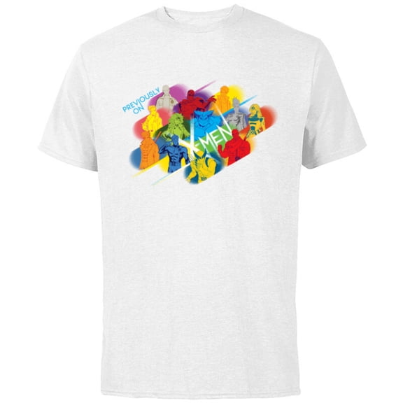Marvel Studios X-Men ’97 Team Previously on X-Men Bold Color - Short Sleeve Cotton T-Shirt for Adults - Customized-White