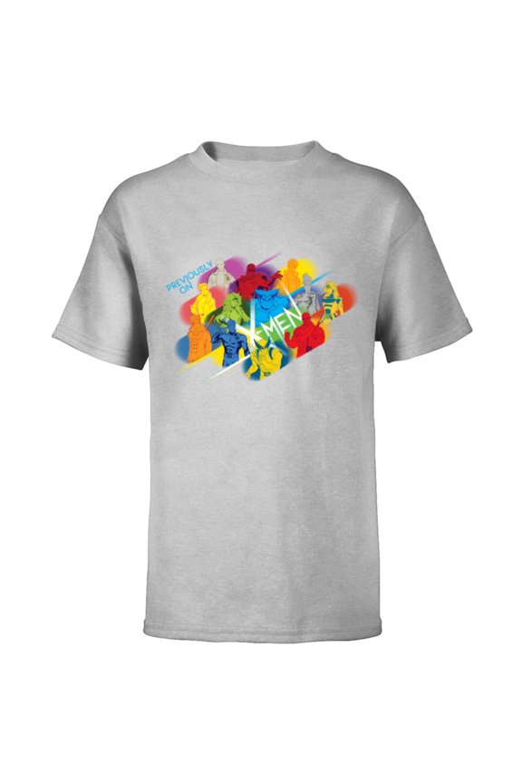 Studios X-Men ’97 Team Previously on X-Men Bold Color - Short Sleeve T-Shirt for Kids - Customized-Athletic Heather