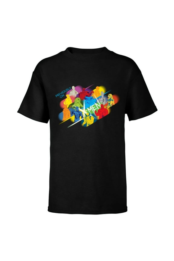 Studios X-Men ’97 Team Previously on X-Men Bold Color - Short Sleeve T-Shirt for Kids - Customized-Black