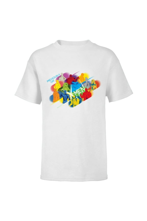 Studios X-Men ’97 Team Previously on X-Men Bold Color - Short Sleeve T-Shirt for Kids - Customized-White