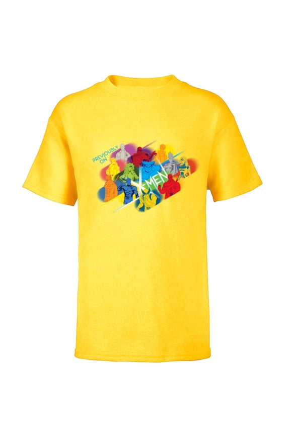 Studios X-Men ’97 Team Previously on X-Men Bold Color - Short Sleeve T-Shirt for Kids - Customized-Yellow