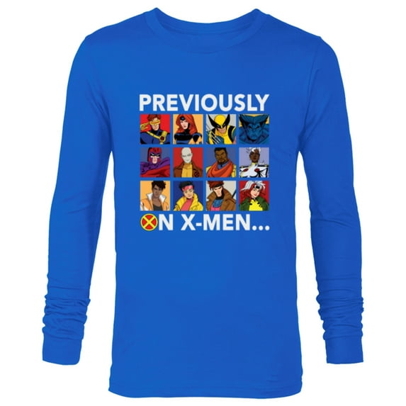 Marvel Studios X-Men ’97 Team Previously on X-Men - Long Sleeve T-Shirt for Men - Customized-Navy