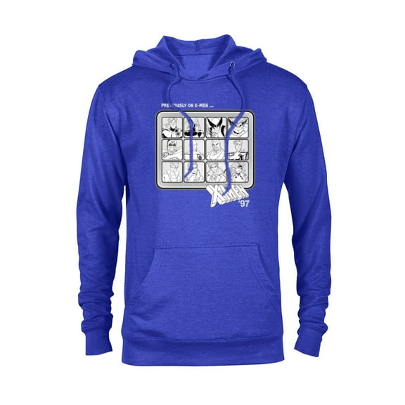 Marvel Studios X-Men ’97 Team Previously on X-Men Monochrome - Pullover Hoodie for Adults - Customized-Royal