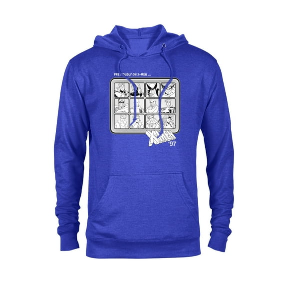 Marvel Studios X-Men ’97 Team Previously on X-Men Monochrome - Pullover Hoodie for Adults - Customized-Royal