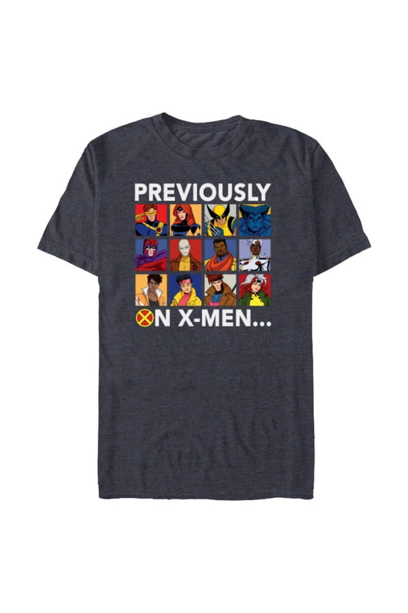 Studios X-Men ’97 Team Previously on X-Men - Short Sleeve Blended T-Shirt for Adults - Customized-Navy Heather