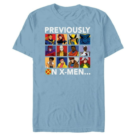 Marvel Studios X-Men ’97 Team Previously on X-Men - Short Sleeve Blended T-Shirt for Adults - Customized-Ocean Blue
