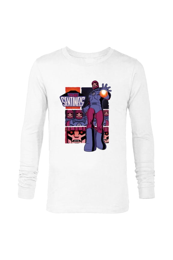 Studios X-Men ’97 The Sentinels Robot Super Villain- Long Sleeve T-Shirt for Men - Customized-White