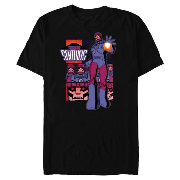 Marvel Studios X-Men ’97 The Sentinels Robot Super Villain- Short Sleeve Blended T-Shirt for Adults - Customized-Black