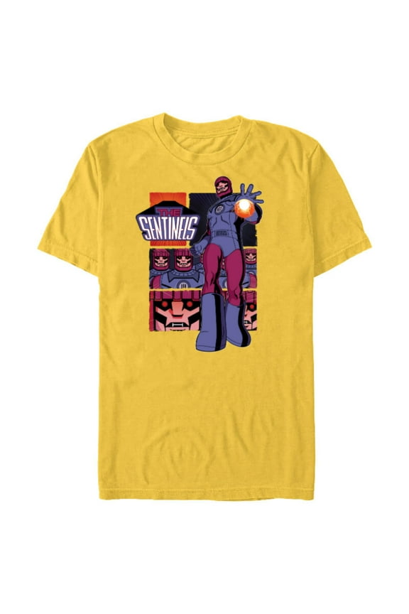 Studios X-Men ’97 The Sentinels Robot Super Villain- Short Sleeve Blended T-Shirt for Adults - Customized-Yellow