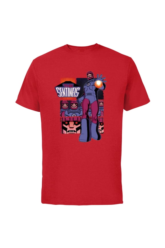Studios X-Men ’97 The Sentinels Robot Super Villain- Short Sleeve Cotton T-Shirt for Adults - Customized-Red