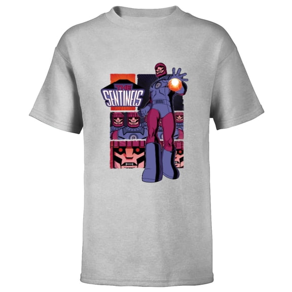 Marvel Studios X-Men ’97 The Sentinels Robot Super Villain- Short Sleeve T-Shirt for Kids - Customized-Athletic Heather