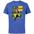 thumbnail image 1 of Marvel Studios X-Men ’97 Wolverine Claws Logo Action Panels- Short Sleeve Cotton T-Shirt for Adults - Customized-Royal Heather, 1 of 5