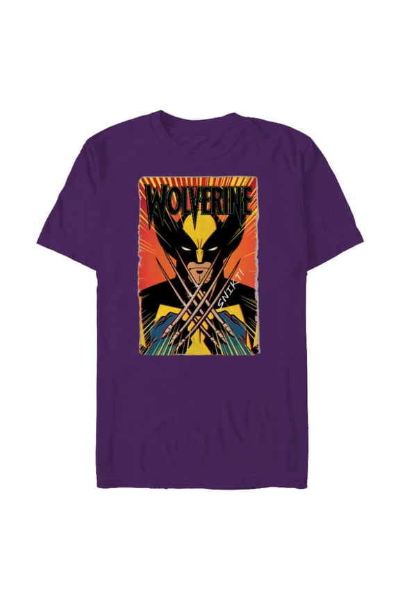 Studios X-Men ’97 Wolverine Claws Snikt Retro Vintage - Short Sleeve Blended T-Shirt for Adults - Customized-Purple