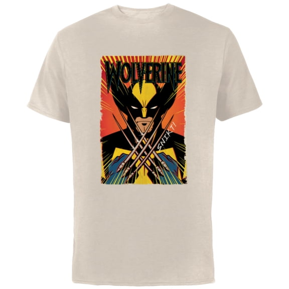 Marvel Studios X-Men ’97 Wolverine Claws Snikt Retro Vintage - Short Sleeve Cotton T-Shirt for Adults - Customized-Natural