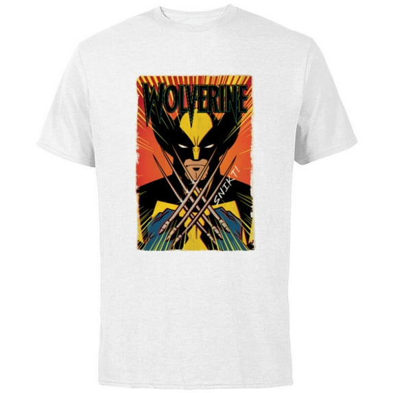 Marvel Studios X-Men ’97 Wolverine Claws Snikt Retro Vintage - Short Sleeve Cotton T-Shirt for Adults - Customized-White