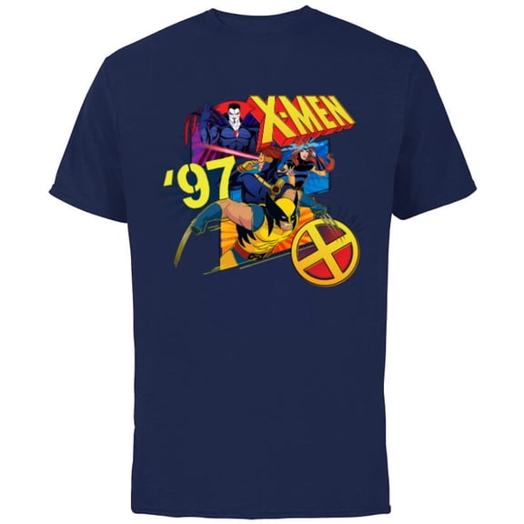 Marvel Studios X-Men ’97 Wolverine Cyclops Jean Mr. Sinister- Short Sleeve Cotton T-Shirt for Adults - Customized-Navy