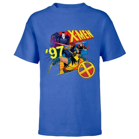 Marvel Studios X-Men ’97 Wolverine Cyclops Jean Mr. Sinister- Short Sleeve T-Shirt for Kids - Customized-Royal