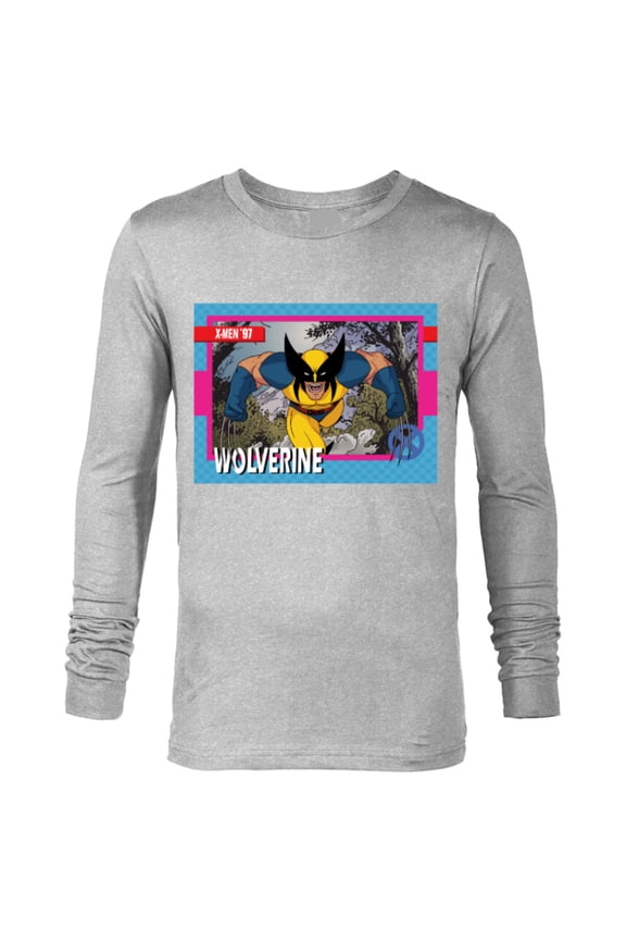 Studios X-Men ’97 Wolverine Retro Trading Card- Long Sleeve T-Shirt for Men - Customized-Athletic Heather