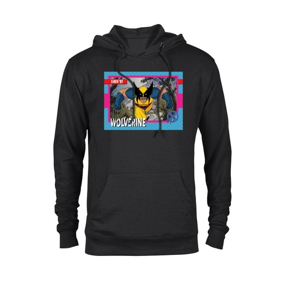 Marvel Studios X-Men ’97 Wolverine Retro Trading Card- Pullover Hoodie for Adults - Customized-Black