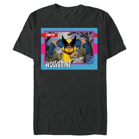 Marvel Studios X-Men ’97 Wolverine Retro Trading Card- Short Sleeve Blended T-Shirt for Adults - Customized-Dark Heather