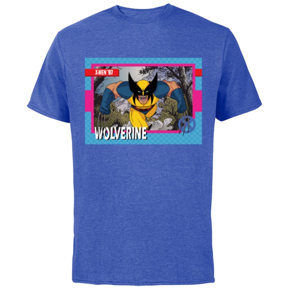 Marvel Studios X-Men ’97 Wolverine Retro Trading Card- Short Sleeve Cotton T-Shirt for Adults - Customized-Royal Heather