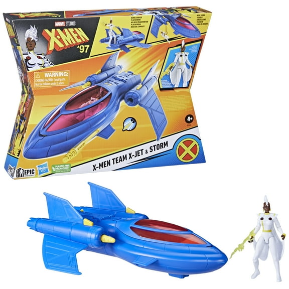 Marvel Studios: X-Men '97 X-Jet and Storm Kids Toy Action Figure for Boys and Girls Ages 4 5 6 7 8 and Up (4")