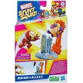 thumbnail image 1 of Marvel Stunt Squad Iron Man vs. M.O.D.O.K. Playset with Action Figures (1.5”), 1 of 4