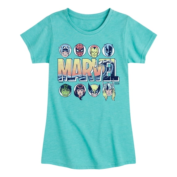 Marvel - Summer Wave - Toddler And Youth Girls Fitted Short Sleeve Graphic T-Shirt