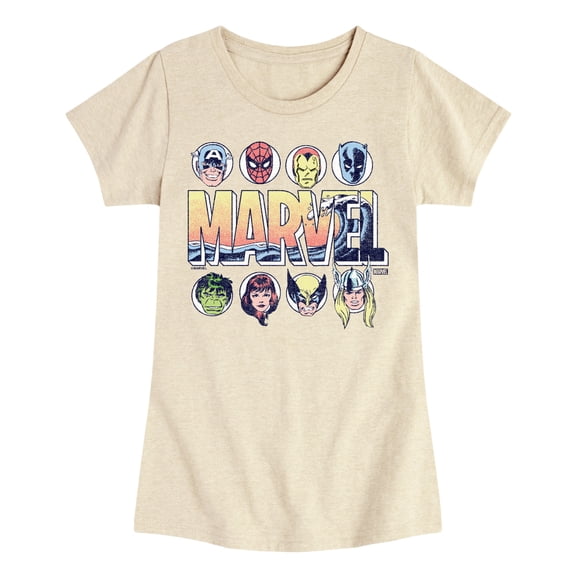 Marvel - Summer Wave - Toddler And Youth Girls Fitted Short Sleeve Graphic T-Shirt