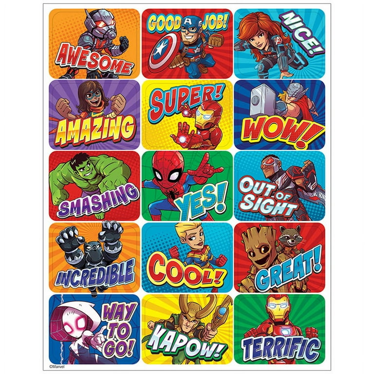 Marvel Super Hero Adventure Success Stickers, Pack of 120