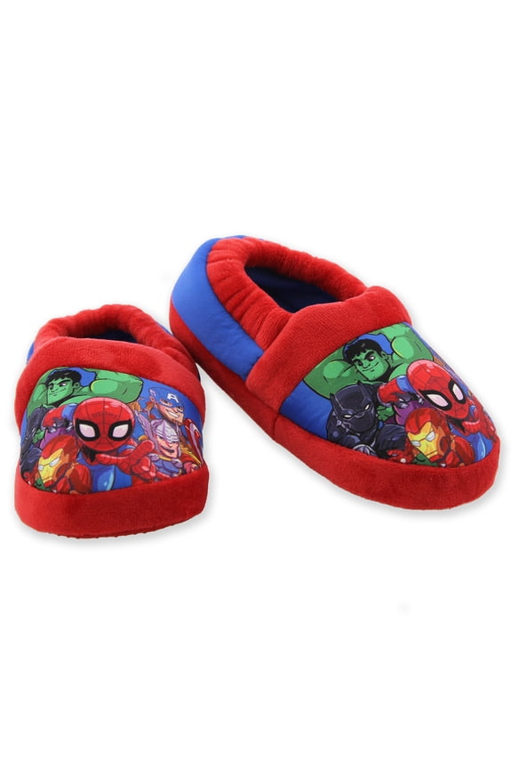 Marvel Super Hero Adventures Avengers Boy's Toddler Plush Aline Slippers AVF227Y