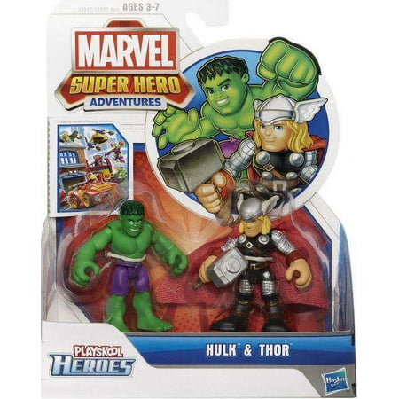 Marvel Super Hero Adventures Hulk & Thor Action Figure 2-Pack