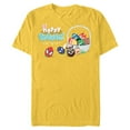 thumbnail image 1 of Marvel Super Hero Eggs Hoppy Spring Easter Basket - Short Sleeve Blended T-Shirt for Adults - Customized-Yellow, 1 of 5