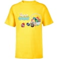 thumbnail image 1 of Marvel Super Hero Eggs Hoppy Spring Easter Basket - Short Sleeve T-Shirt for Kids - Customized-Yellow, 1 of 5