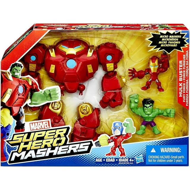 Marvel Super Hero Mashers Hulkbuster Fury Force Figure Set