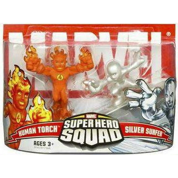 Marvel Super Hero Squad Series 3 Human Torch & Silver Surfer Mini Figure 2-Pack