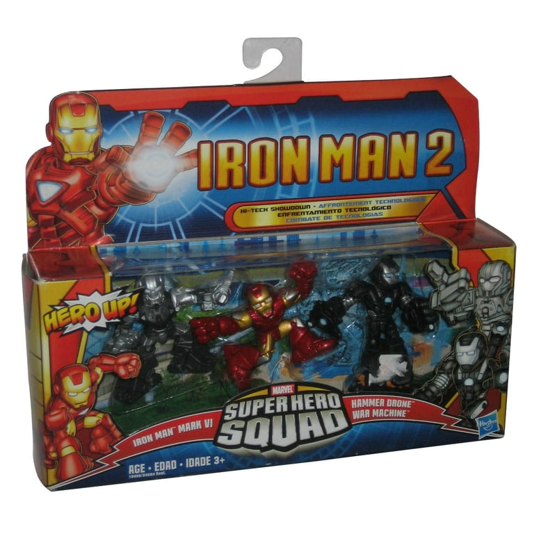 Super Hero Squad Mini 2 Action Figure Iron Man Metallic Hasbro Marvel Toy  2012