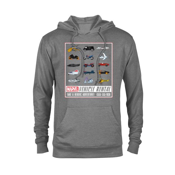Marvel Super Hero Vehicle Rental Ad - Pullover Hoodie for Adults - Customized-Athletic Heather