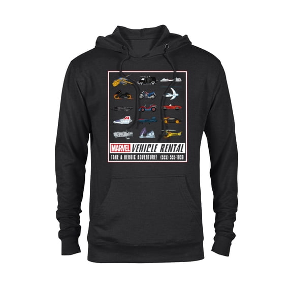 Marvel Super Hero Vehicle Rental Ad - Pullover Hoodie for Adults - Customized-Black