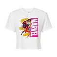 thumbnail image 1 of Marvel - Super Hero Women Sound Effects - Juniors Cropped Graphic T-Shirt, 1 of 5