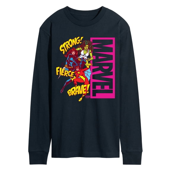 Marvel - Super Hero Women Sound Effects - Men's Long Sleeve Graphic T-Shirt