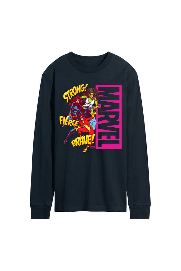 - Super Hero Women Sound Effects - Men's Long Sleeve Graphic T-Shirt