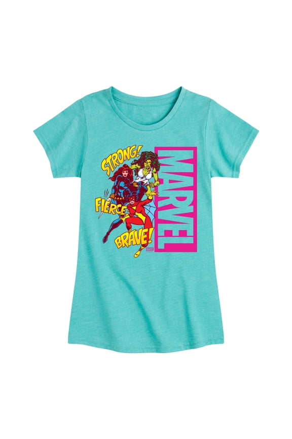- Super Hero Women Sound Effects - Toddler And Youth Girls Fitted Short Sleeve Graphic T-Shirt